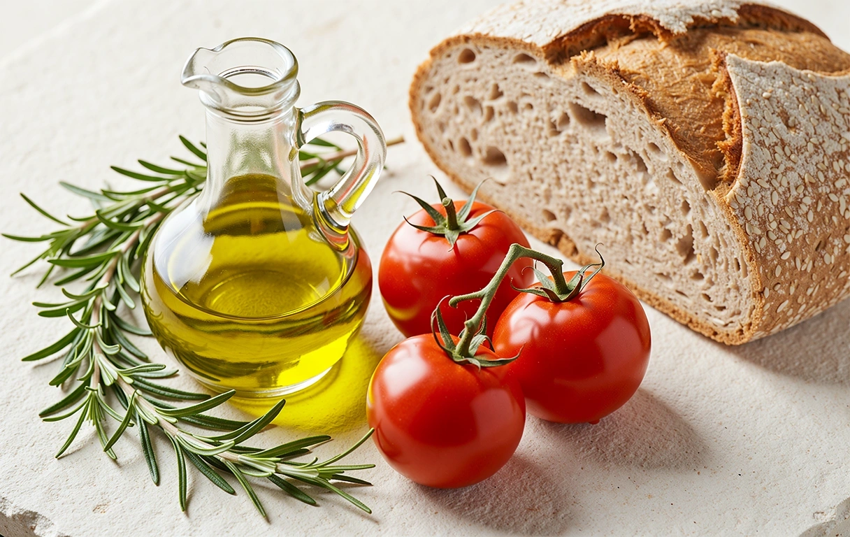 Ingredientes mediterráneos base de la nutrición equilibrada